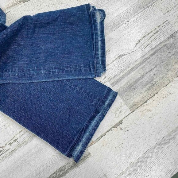 BKE Denim Culture Boot Jeans Womens 28 x 31.5 Distressed Raw Hem Fade Wash - Picture 7 of 11